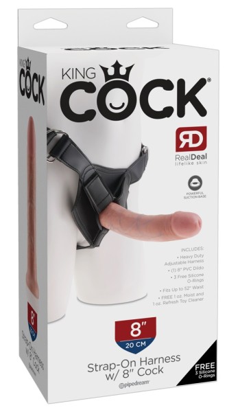 Umschnall-Dildo - Strap-On mit Dildo - 20 cm lang - Hautfarben - vergleichen und g&uuml;nstig kaufen